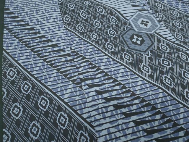 平和屋着物∴夏物 男性 浴衣 亀甲花文 綿 逸品 DABJ4079cd