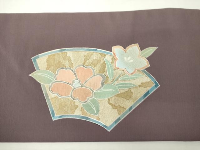 平和屋着物◎九寸名古屋帯 地紙花文 DABJ4094cd