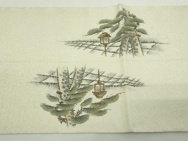 平和屋着物◎綴れ 太鼓柄袋帯 作家物 風景文 金銀糸 正絹 逸品 DABJ4118cd