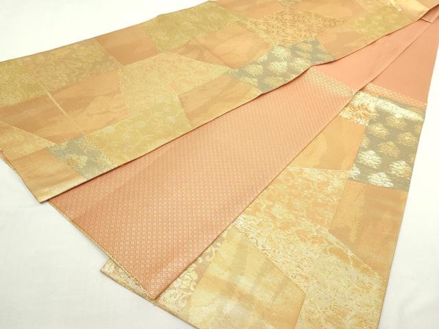 平和屋着物◎佐賀錦 六通柄袋帯 吉祥花文 金糸 正絹 逸品 DABJ4135cd