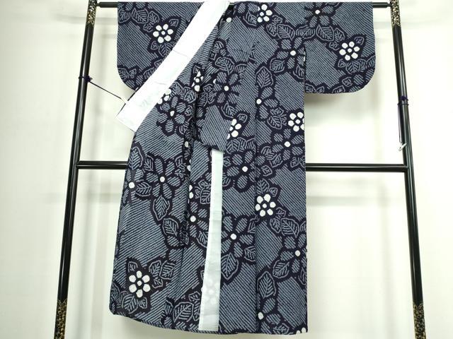平和屋着物∴夏物 浴衣 有松鳴海絞り 草花文 綿 逸品 DABJ4212cd