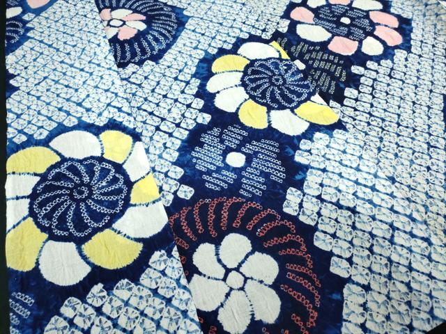 平和屋着物∴夏物 浴衣 有松鳴海絞り 花繋ぎ 綿 逸品 DABJ4216cd
