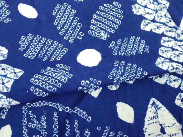 平和屋着物∴夏物 浴衣 有松鳴海絞り 草花文 綿 逸品 未使用 DABJ4247cd