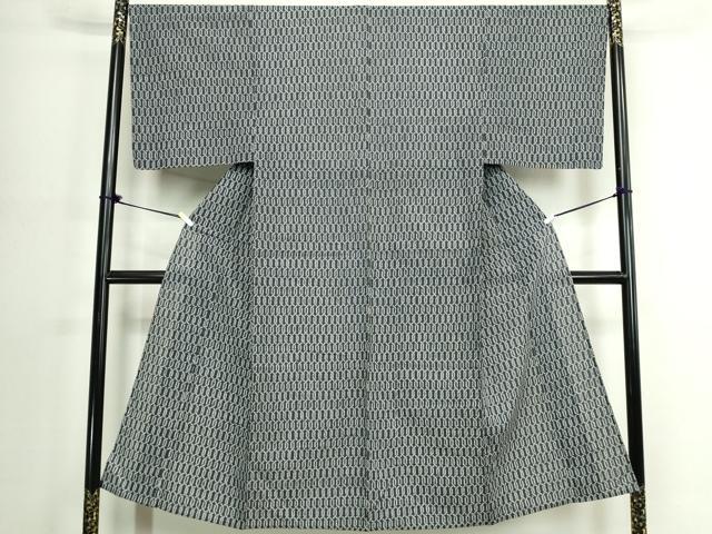 平和屋着物∴夏物 男性 綿紅梅 浴衣 注染 手縫い 抽象文 綿 逸品 DABJ4267cd