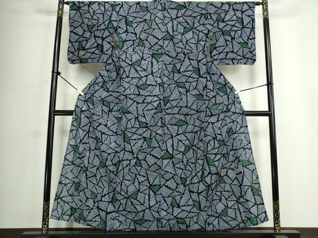 平和屋着物∴夏物 浴衣 有松鳴海絞り 切嵌文 綿 逸品 DABJ4299cd