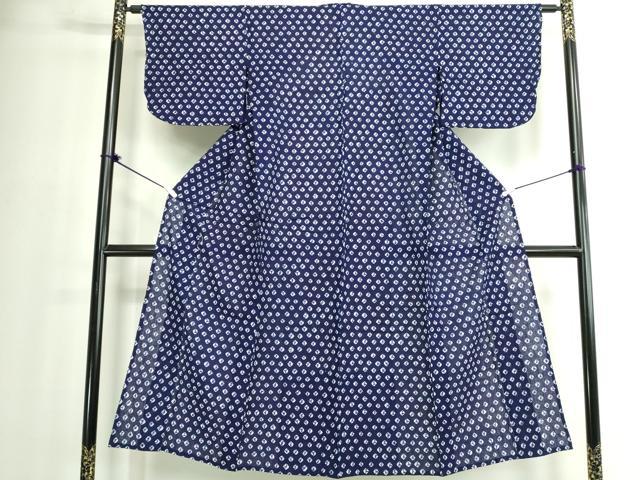 平和屋着物∴夏物 浴衣 有松鳴海絞り 蜘蛛絞り 綿 逸品 DABJ4314cd