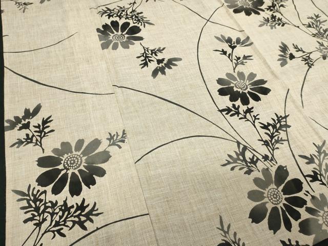 平和屋着物∴夏物 浴衣 注染 枝花文 綿 逸品 DABJ4337cd