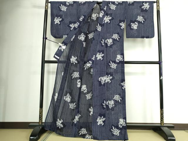 平和屋着物∴夏物 浴衣 夢工房 注染 舞花文 綿 逸品 DABJ4352cd