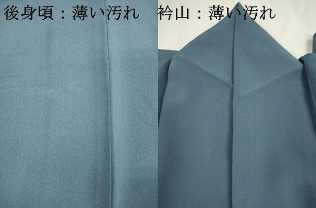 平和屋着物■本草木染作家 瑞寶 色無地 勿忘草色 正絹 逸品 DABJ4356cd