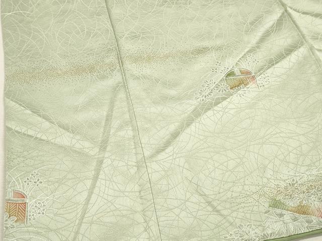 平和屋着物■上質な小紋 籬花文 暈し染め 金彩 正絹 逸品 DABJ4368cd