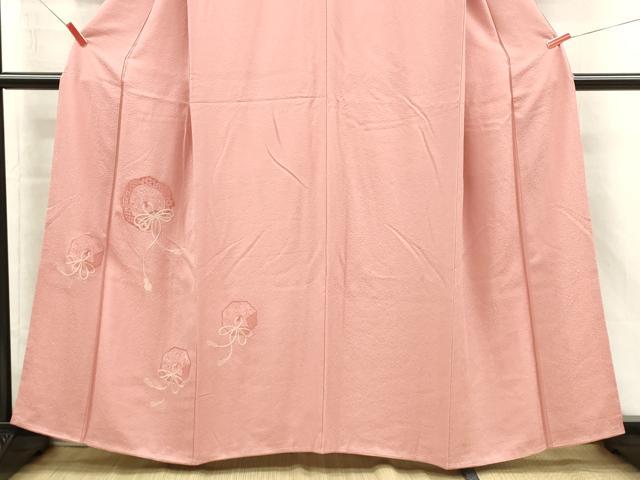 平和屋着物■色留訪問着 総刺繍 鏡裏花文 正絹 逸品 DABJ4376cd