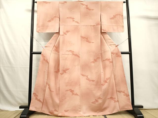 平和屋着物■上質な小紋 地紋起こし 荒波文 暈し染め 正絹 逸品 未使用 DABJ4378cd