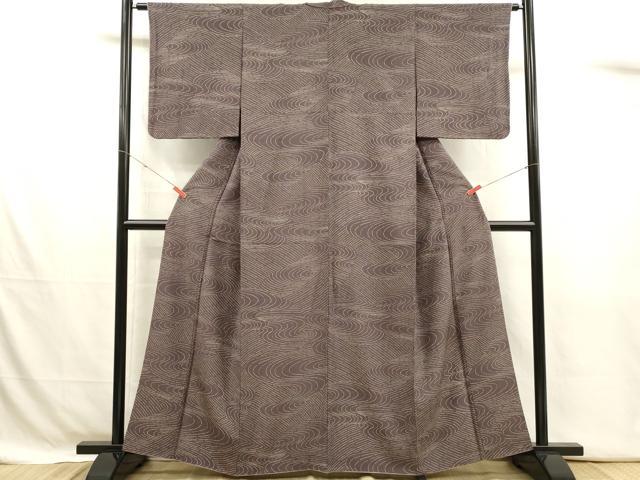 平和屋着物■上質な小紋 流水文 正絹 逸品 DABJ4385cd