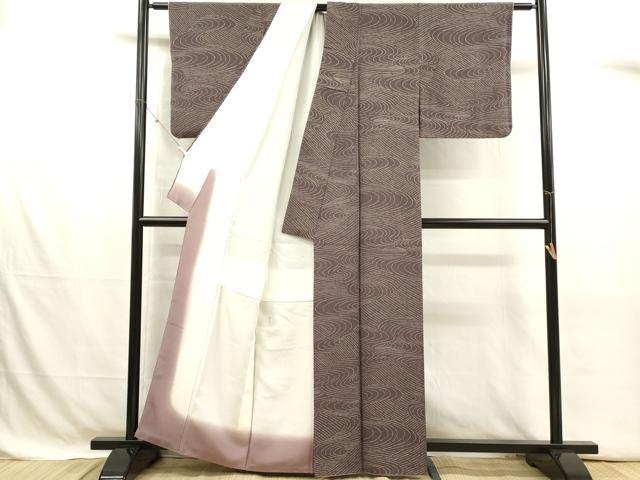 平和屋着物■上質な小紋 流水文 正絹 逸品 DABJ4385cd