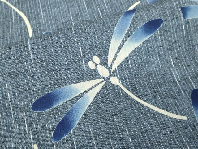 平和屋着物∴夏物 浴衣 注染 トンボ 綿 逸品 DABJ4440cd