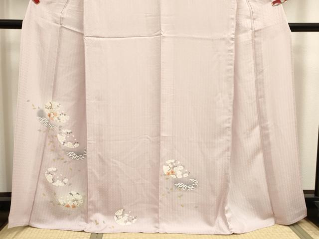 平和屋着物▽訪問着 単衣 青海波花文 暈し染め 正絹 逸品 DABJ4477cd