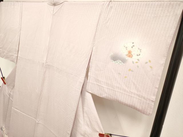 平和屋着物▽訪問着 単衣 青海波花文 暈し染め 正絹 逸品 DABJ4477cd