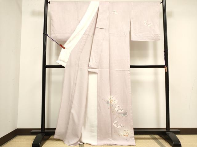 平和屋着物▽訪問着 単衣 青海波花文 暈し染め 正絹 逸品 DABJ4477cd