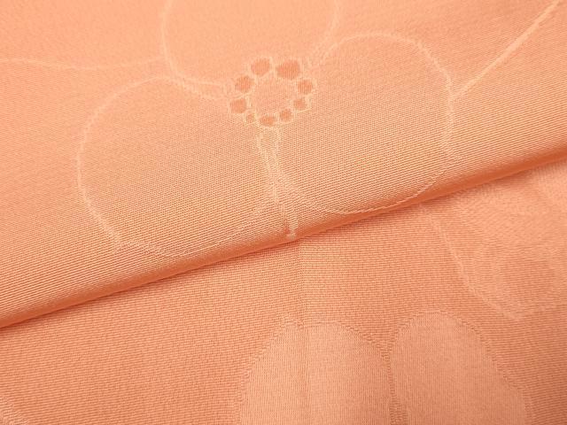 平和屋着物▽上質な色無地 単衣 枝花地紋 宍色 正絹 逸品 DABJ4499cd