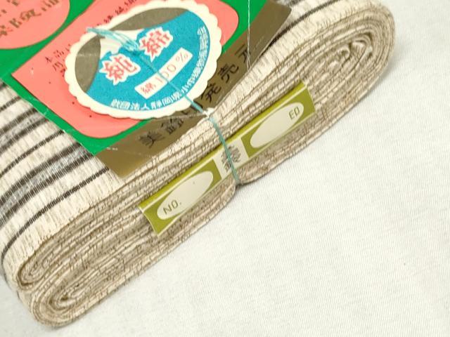 平和屋着物*夏物 浴衣 反物 着尺 縞 綿 逸品 未使用 DABJ4530zy