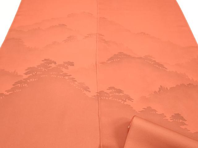 平和屋着物▼羽織・コート 反物 羽尺 風景シルエット 丹色 逸品 未使用 DABJ4617zy