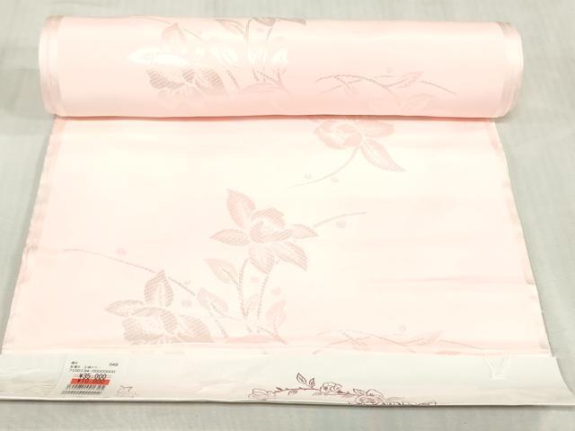 平和屋着物▼長襦袢 反物 着尺 草花文 暈し染め 逸品 未使用 DABJ4706zy