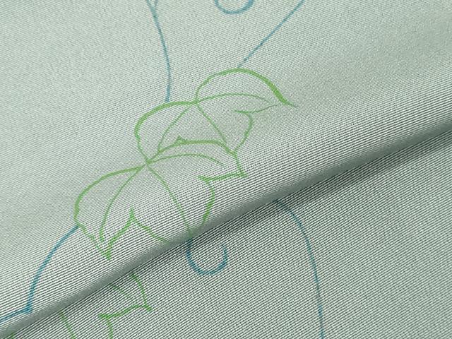 平和屋着物▼羽織・コート 反物 羽尺 手描き 唐草文 逸品 未使用 DABJ4717zy