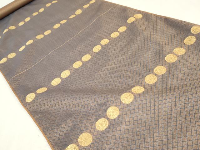 平和屋本店▼丸帯 帯反物 花丸文 金糸 逸品 DABJ4738zy