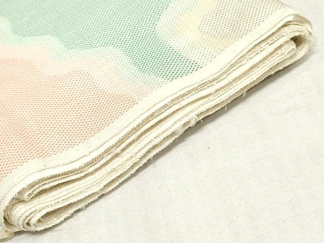 平和屋着物▼本場大島紬 白大島 反物 着尺 7マルキ 霞文 逸品 未使用 DABJ4824zy