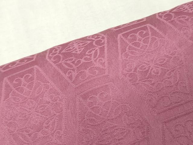 平和屋着物▼羽織・コート 解き反物 羽尺 京染 花唐草地紋 菖蒲色 逸品 DABJ4903zy