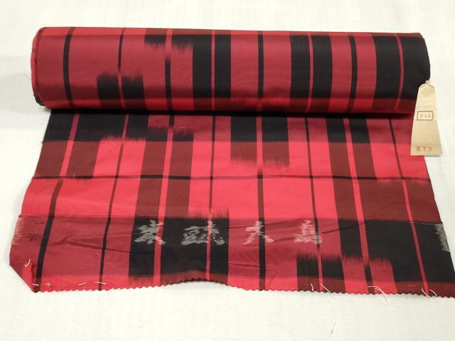 平和屋着物▼本場大島紬 反物 着尺 アンサンブル 絣文様 逸品 未使用 DABJ4974zy