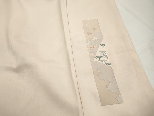 平和屋着物■色留訪問着 駒刺繍 短冊扇面花文 金彩 正絹 逸品 DABJ5002qa