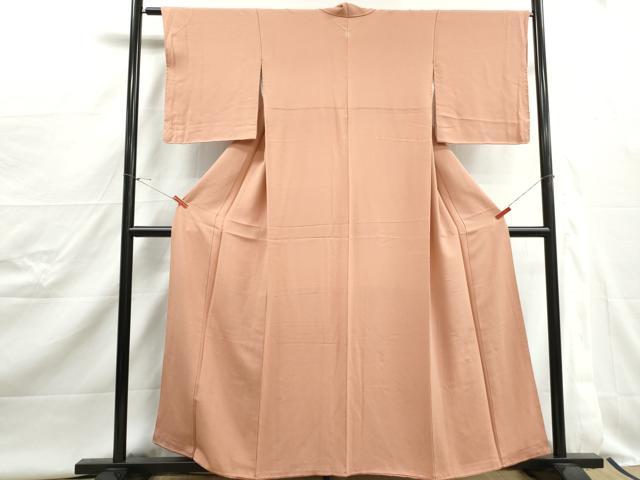 平和屋着物■上質な色無地 ときがら茶色 正絹 逸品 DABJ5007qa