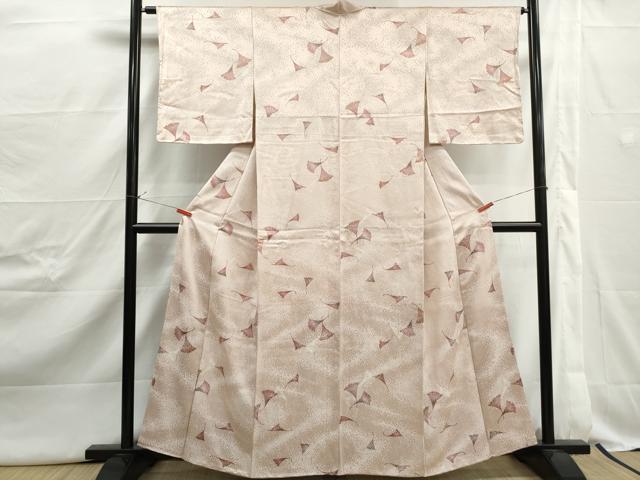 平和屋着物■上質な小紋 舞銀杏文 正絹 逸品 DABJ5010qa