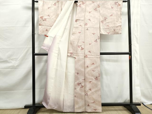 平和屋着物■上質な小紋 舞銀杏文 正絹 逸品 DABJ5010qa