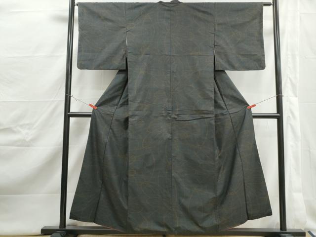 平和屋着物■本場大島紬 7マルキ 抽象文 正絹 逸品 DABJ5019qa