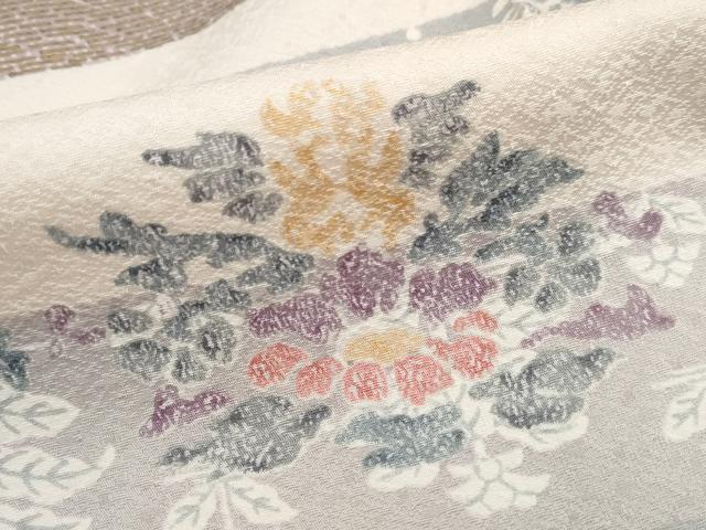 平和屋着物■上質な小紋 横段花文 正絹 逸品 DABJ5021qa