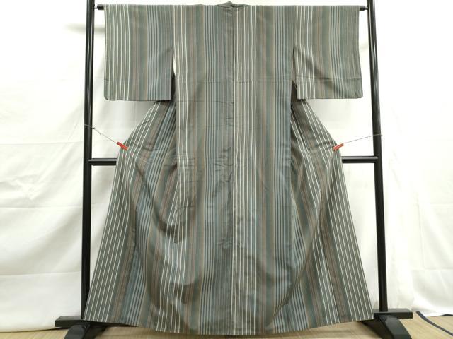 平和屋着物■上質な小紋 間道 正絹 逸品 DABJ5043qa