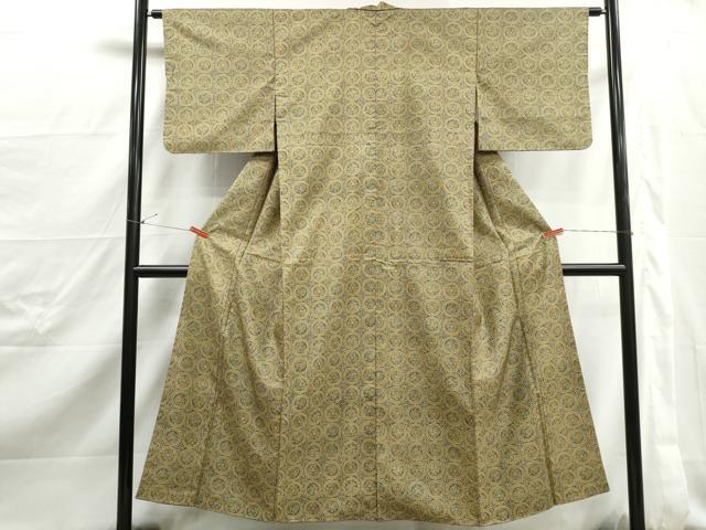 平和屋着物■本場染大島紬 花丸文 正絹 逸品 DABJ5045qa