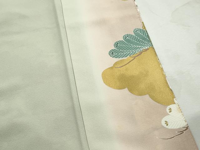 平和屋着物■豪華色留袖 駒刺繍 枝松花文 暈し染め 金彩 正絹 逸品 DABJ5046qa