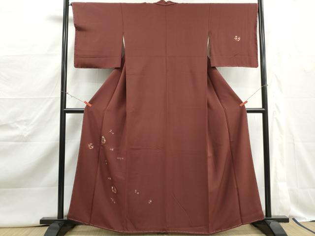 平和屋着物■訪問着 竹屋町刺繍 総刺繍 花蝶丸文 金糸 正絹 逸品 DABJ5050qa