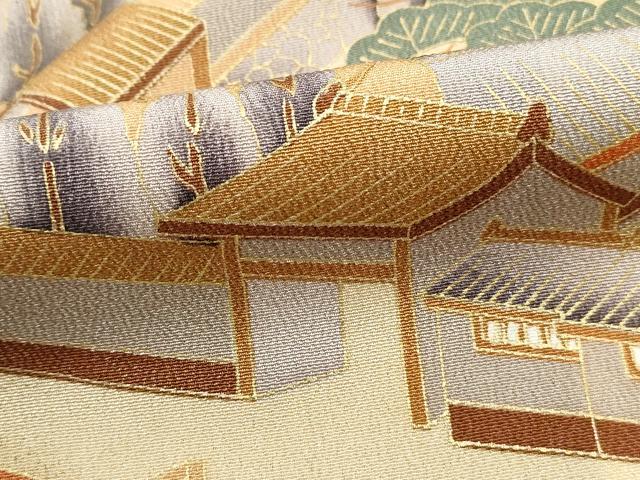 平和屋着物■豪華黒留袖 風景文 金彩 正絹 逸品 DABJ5056qa