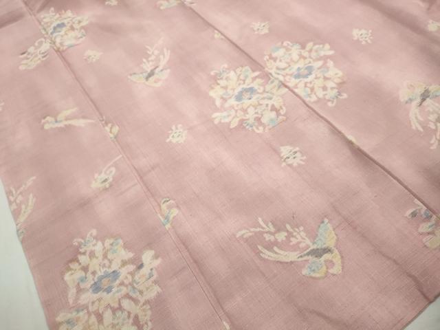 平和屋着物■上質な紬 花鳥文 正絹 逸品 DABJ5058qa