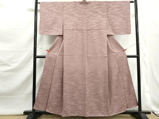 平和屋着物■上質な色無地 幾何学地紋 薄色 正絹 逸品 DABJ5066qa