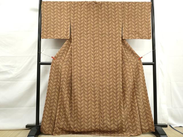 平和屋着物■上質な小紋 花唐草文 正絹 逸品 DABJ5110qa