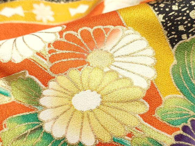 平和屋着物■豪華振袖 駒刺繍 几帳花文 牡丹 金彩 正絹 逸品 DABJ5114qa