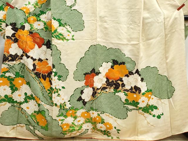 平和屋着物■豪華振袖 駒刺繍 花松文 金彩 正絹 逸品 DABJ5130qa