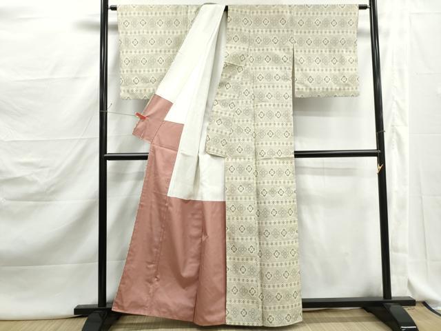 平和屋着物■上質な紬 横段文 正絹 逸品 DABJ5154qa