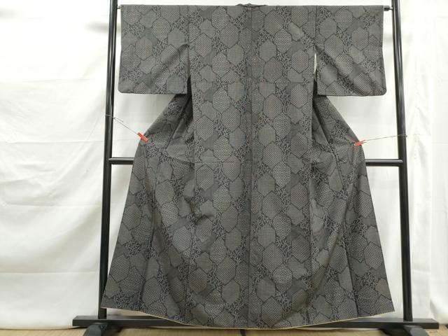 平和屋着物■上質な紬 亀甲文 正絹 逸品 DABJ5169qa