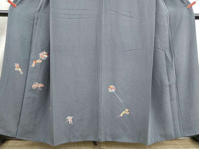 平和屋着物■訪問着 花蝶文 簪 正絹 逸品 DABJ5172qa